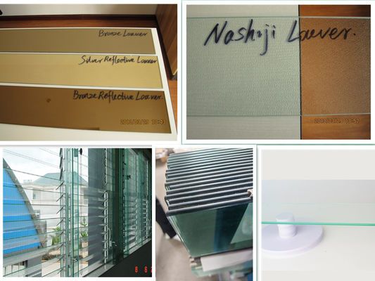 Clear Window Louver Glass With Polished Circle Edge 4mm 5mm 6mm Thickness
