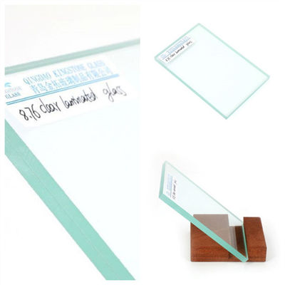 4+4mm Clear Impact Resistant Laminated Glass High Safety Customized Size