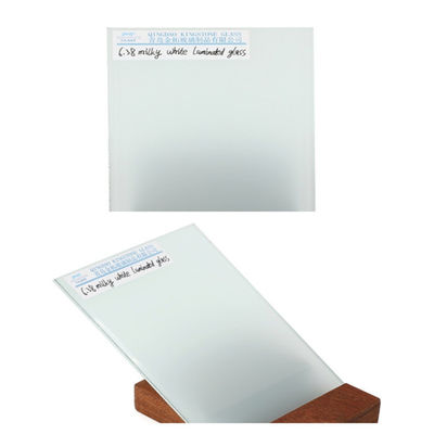 Safety Milky White Laminated Glass 6.38mm - 25.52mm For Balustrade / Partition