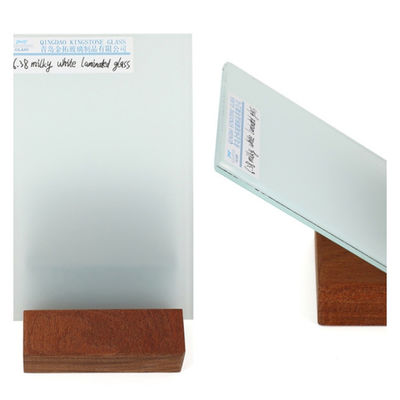 Milky White Safety Laminated Glass UV Protection CE AS/NZS 2208 Certificated
