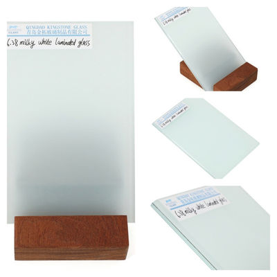5+5mm Milky White Laminated Safety Glass A Grade For Balustrade Staircase Skylight